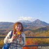 蒜山・鬼女台展望休憩所から見る紅葉とイクリンの写真